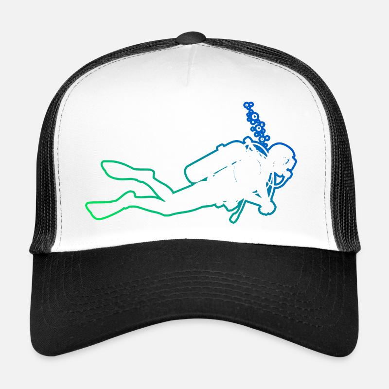 Diving motif for real lovers - Trucker Cap - white/black