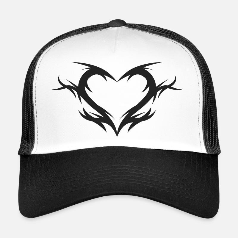 Stammesherz - Trucker Cap - Weiß/Schwarz