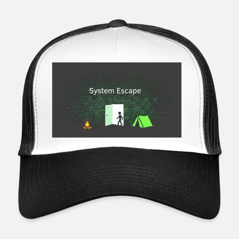 Évasion du système - Casquette trucker  - blanc/noir