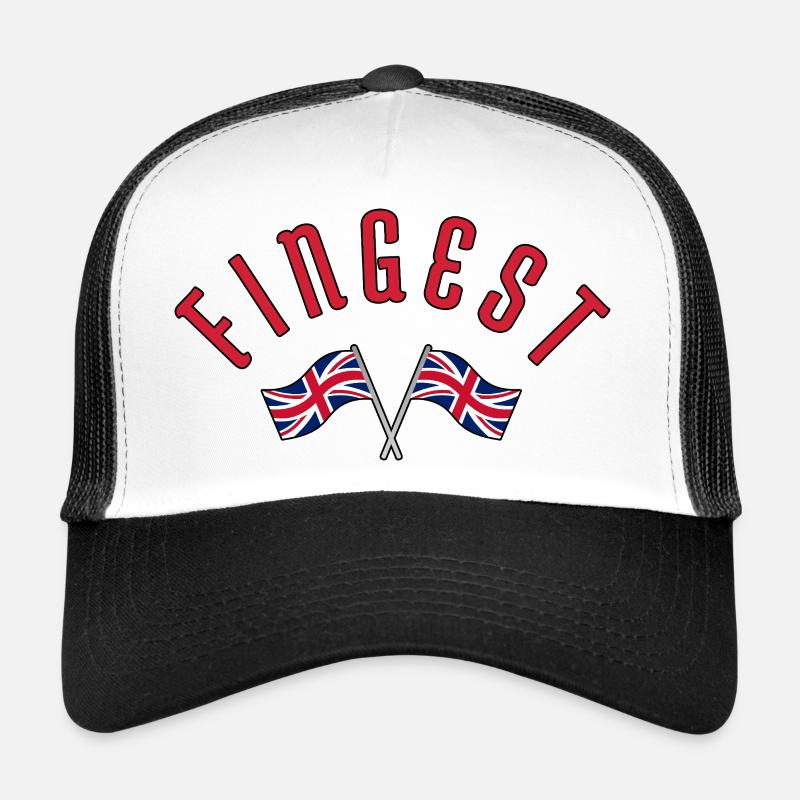 Fingest Crossed Union Jack Banners - Trucker Cap - white/black
