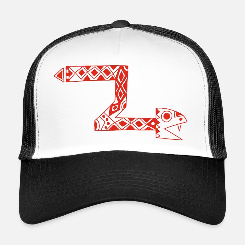 Rote Totem-Schlange Trucker Cap