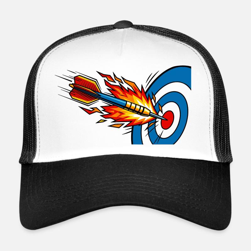 Fléchette Cible de Feu Cible - Casquette trucker  - blanc/noir