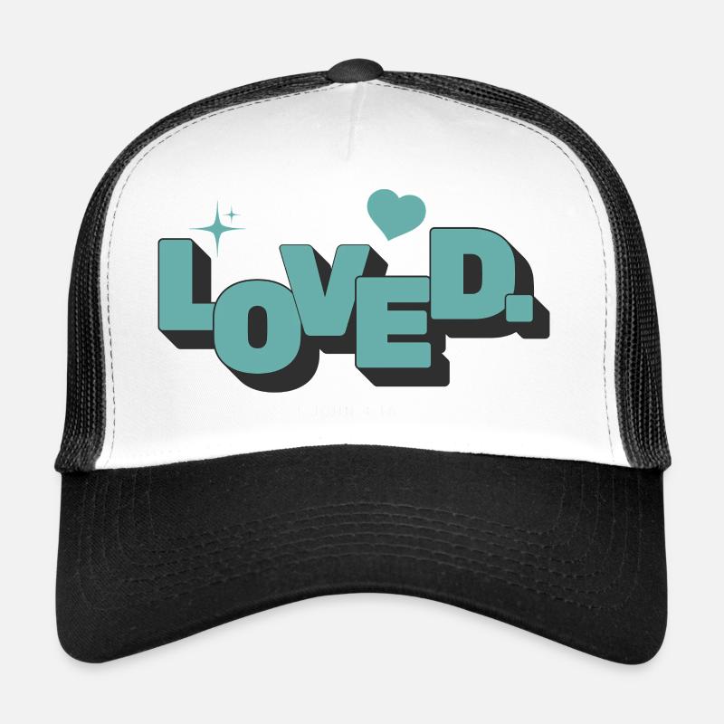 Loved 1 Johannes 4:16 Christlicher Glaube Trucker Cap