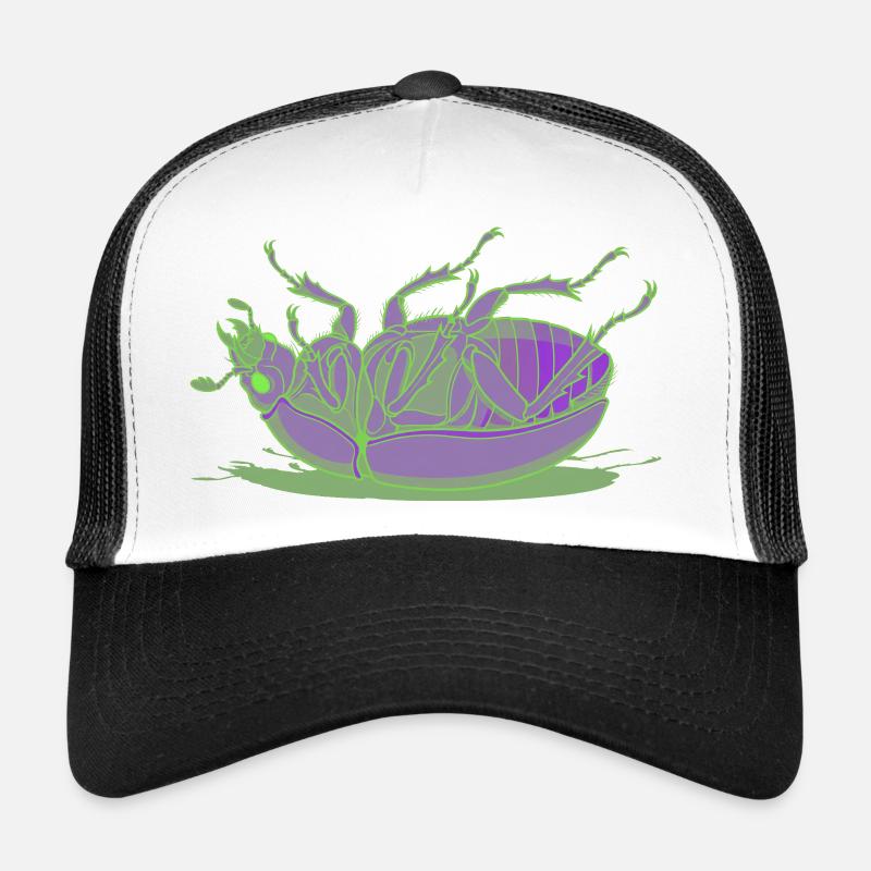 Neon Green Purple Insect Trucker Cap