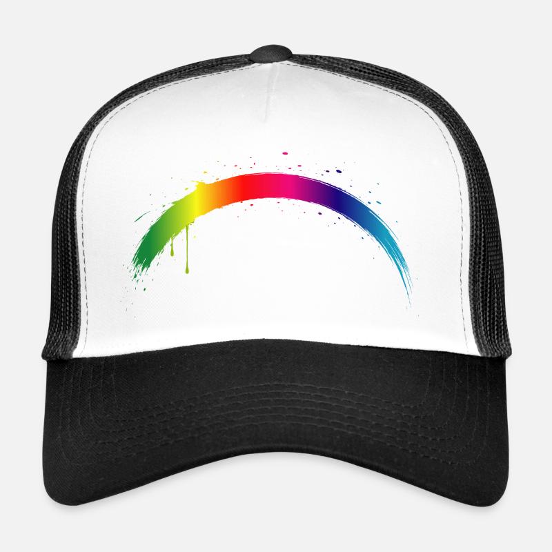 Regenbogen Bogen Farbverlauf Splash Kunst Trucker Cap