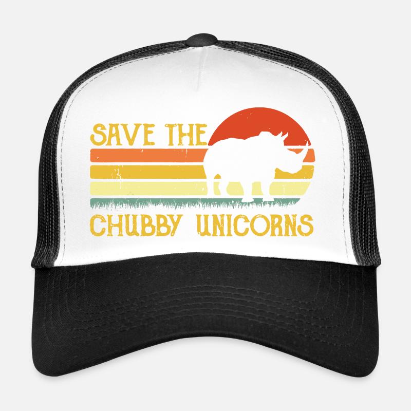 Rette die Chubby Unicorns Retro Sunset Trucker Cap