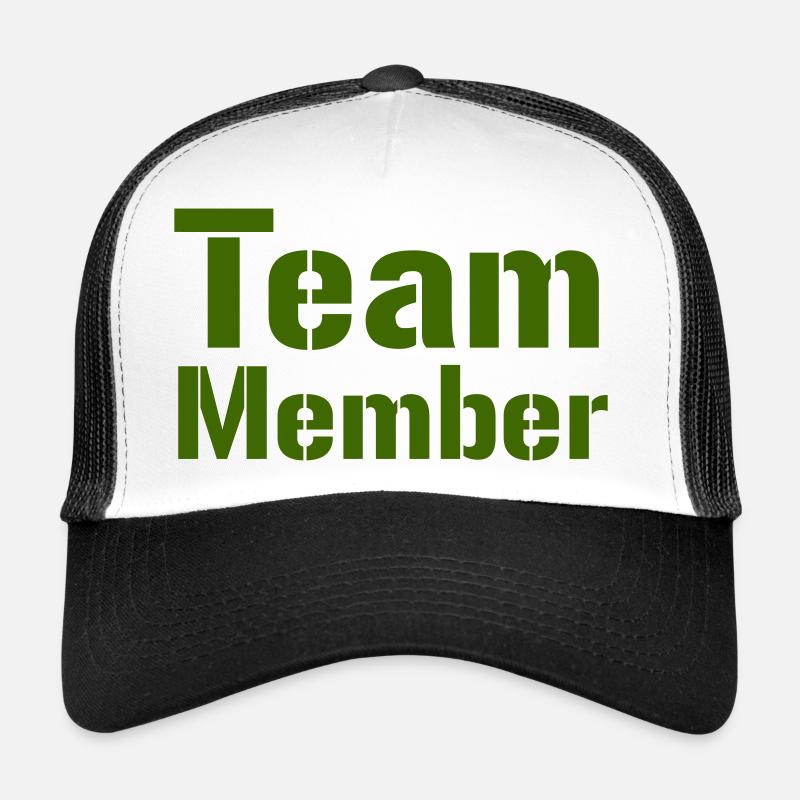 Team Member Bold Typography Trucker Cap