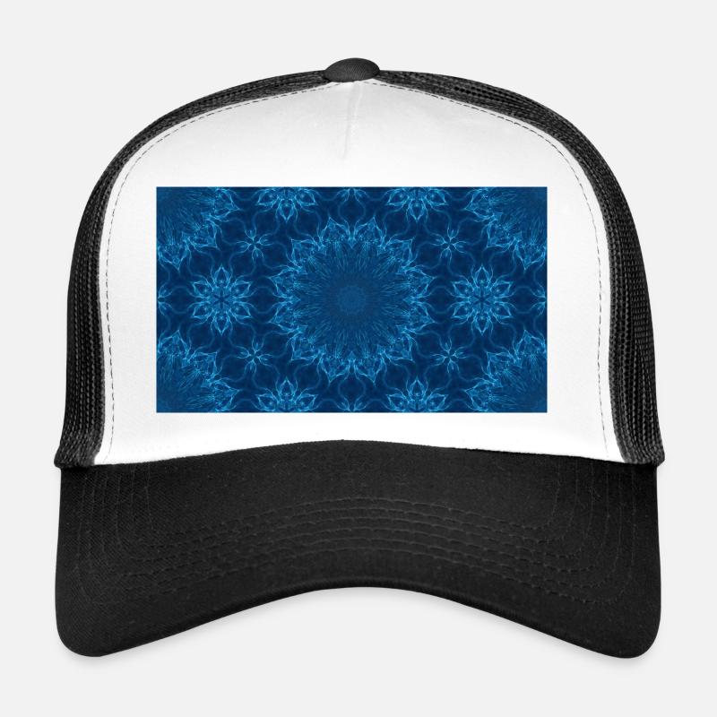 Blue Ocean Mandala Pattern – Abstract Water Kaleid Trucker Cap
