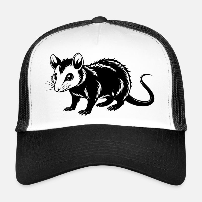 Opossum de peau Casquette trucker 