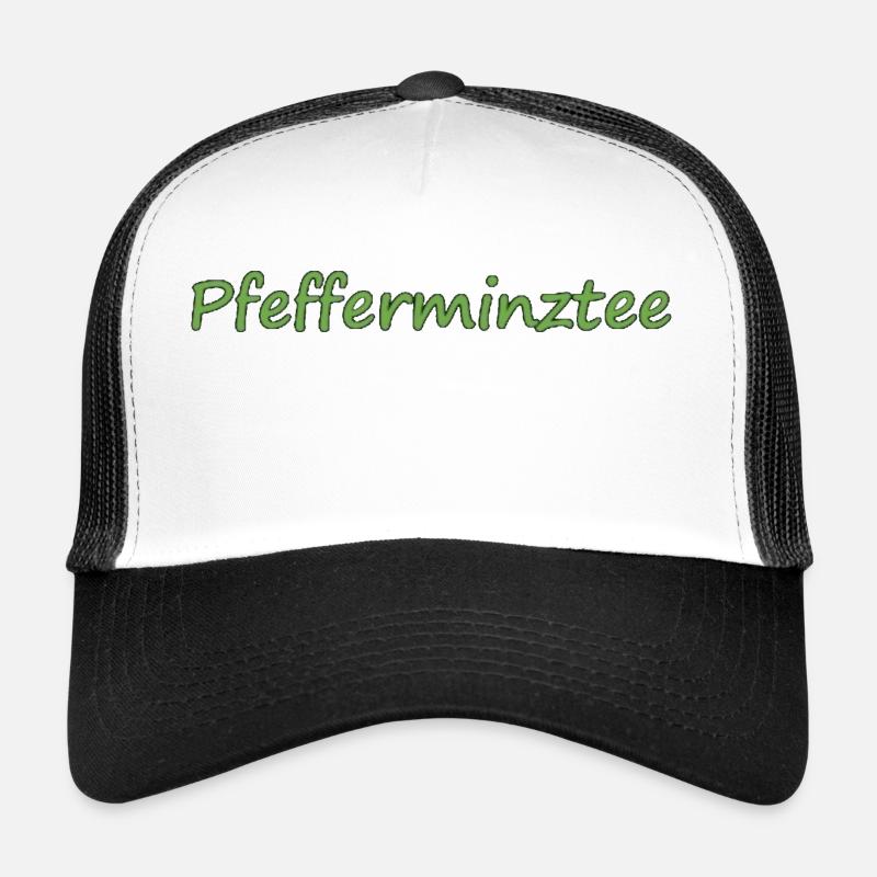 Pfefferminztee - Trucker Cap - Weiß/Schwarz