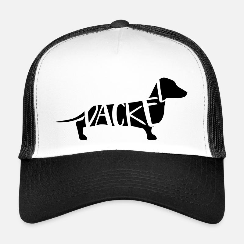 Dachshund Dachshund - black - Trucker Cap - white/black