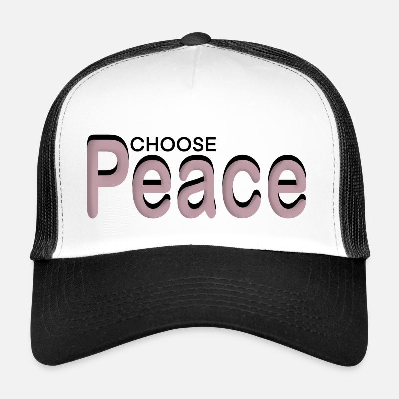 Choose Peace - Trucker Cap - Weiß/Schwarz