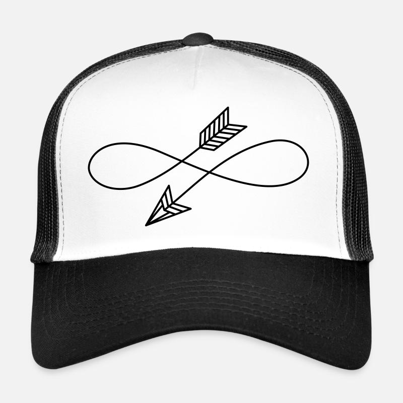 Infinity Pfeil, Beste Freunde, Liebe Freundin, Fun - Trucker Cap - Weiß/Schwarz