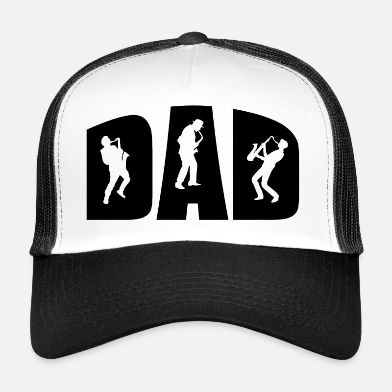 Saxophonist Saxophone Papa - Trucker Cap - Weiß/Schwarz