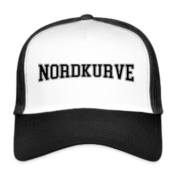 NORDKURVE - FUSSBALLFAN - STADION - FUSSBALLSPIEL - Trucker Cap - Weiß/Schwarz - Vorne