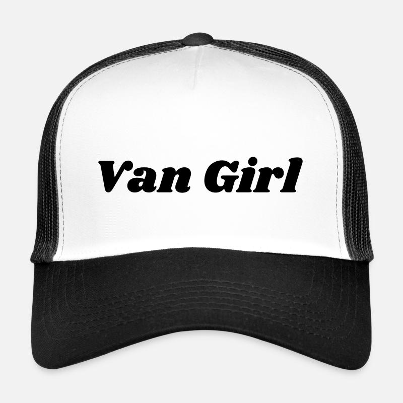 Fille de van - Casquette trucker  - blanc/noir