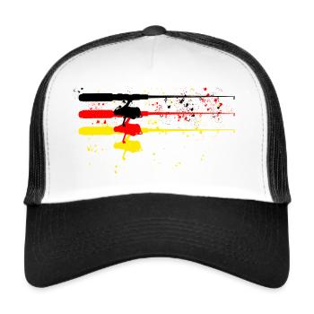 Angeln Deutschland - Trucker Cap - Weiß/Schwarz - Vorne