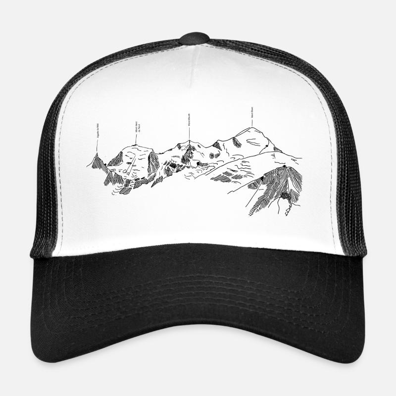 Mont Blanc - Casquette trucker  - blanc/noir