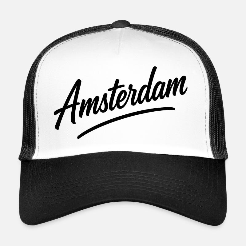 Amsterdam Retro Schrift Trucker Cap