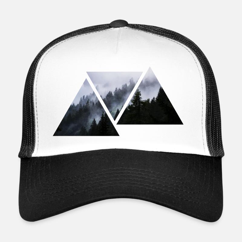 Foret de sapin et nuage Alpes leewarddesign Casquette trucker 