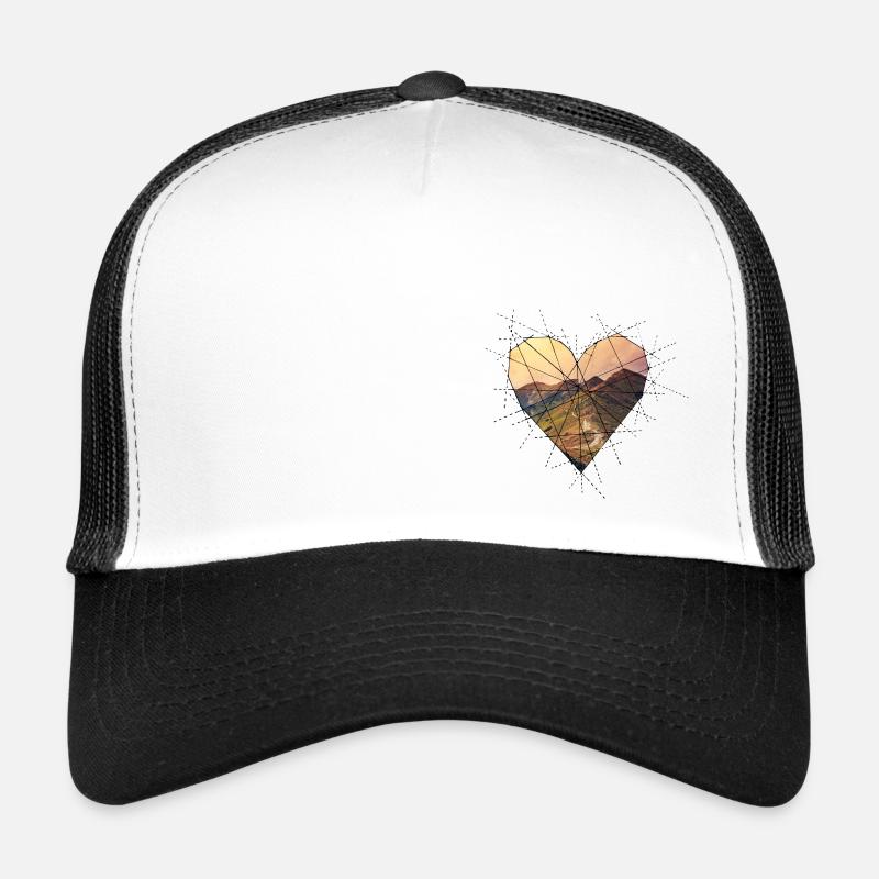 Nature Heart© - Casquette trucker  - blanc/noir