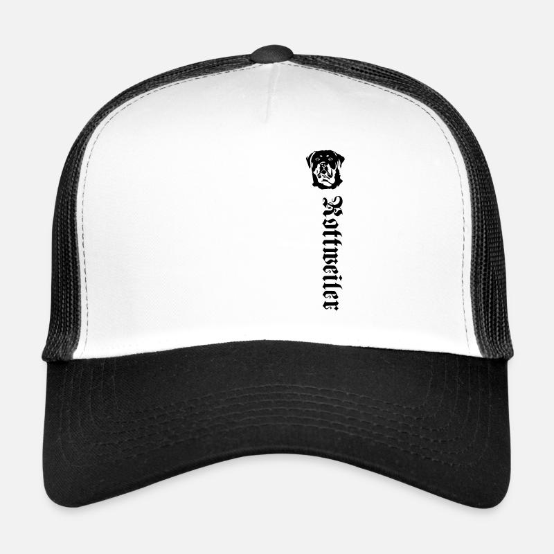 Rotweiler Schrift Arm - Trucker Cap - Weiß/Schwarz