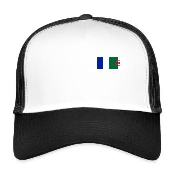 France Algérie - Casquette trucker  - blanc/noir - Devant