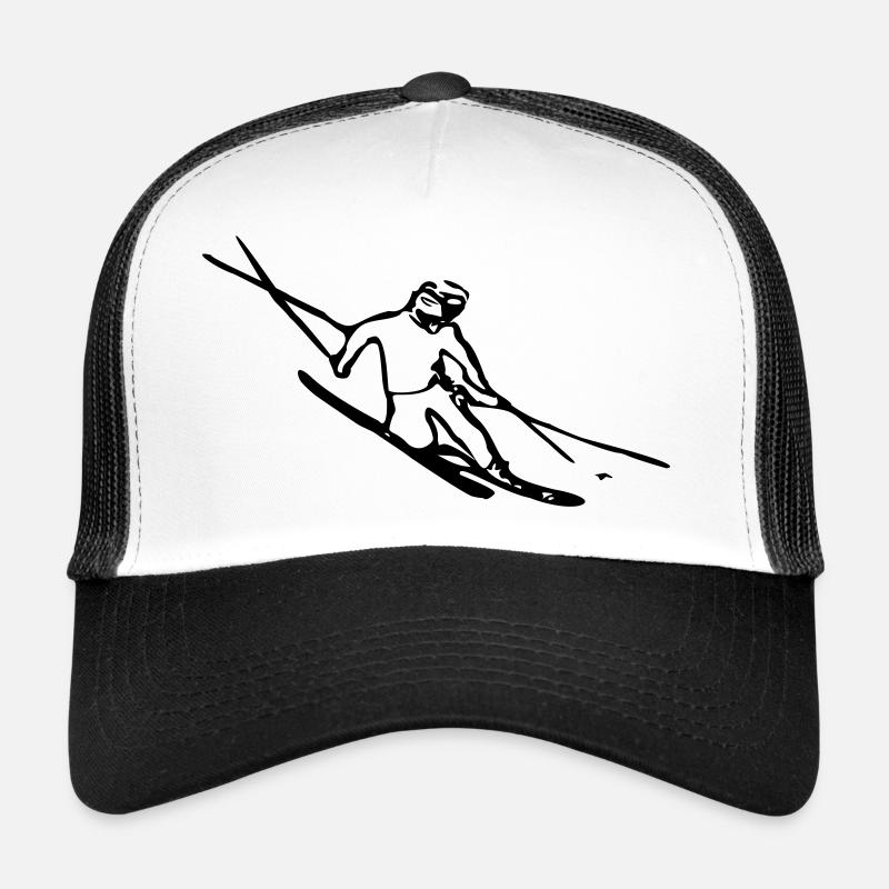 Telemark Skier - Casquette trucker  - blanc/noir