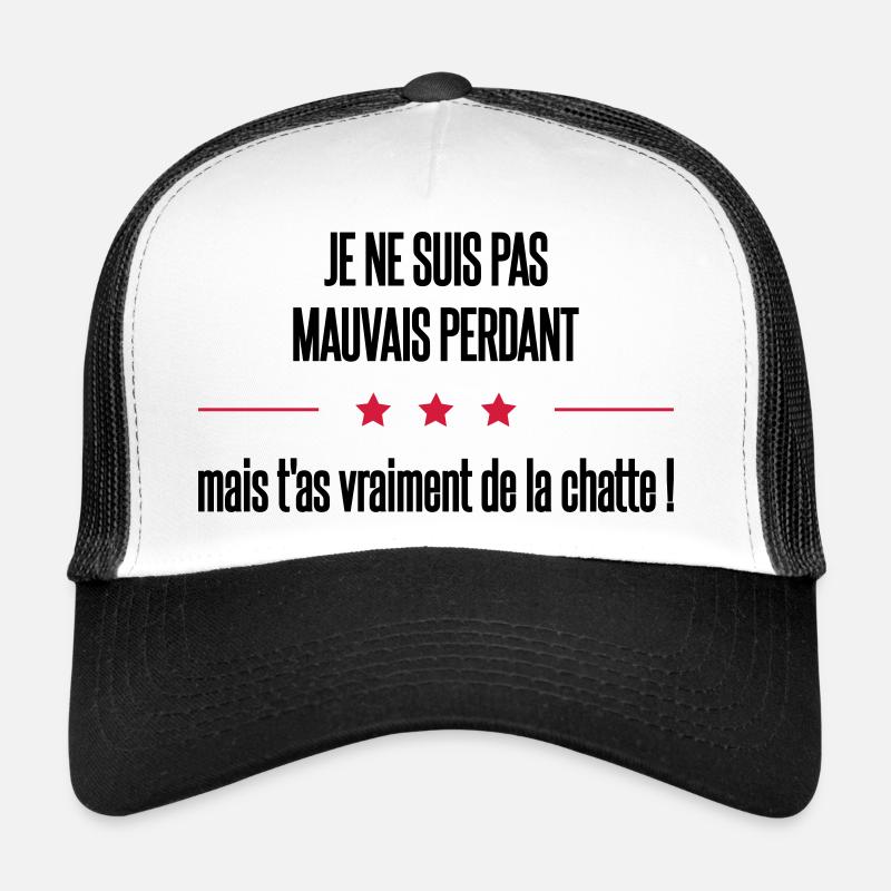 je ne suis - Casquette trucker  - blanc/noir