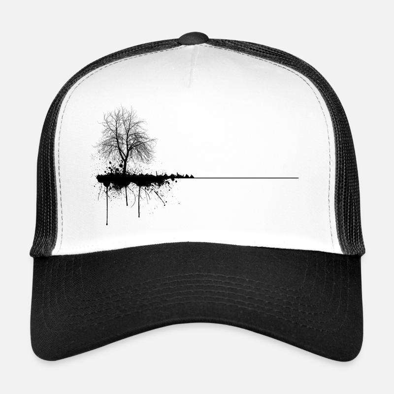 Tinten-Baum - Trucker Cap - Weiß/Schwarz