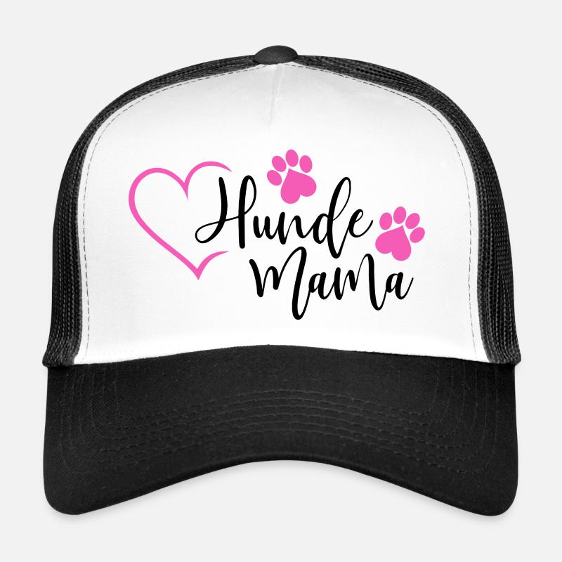 Hund Hunde Mama Hundemama - Trucker Cap - Weiß/Schwarz