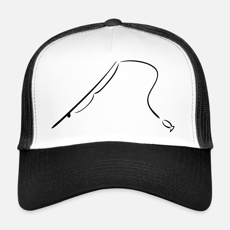 fischen - Trucker Cap - Weiß/Schwarz