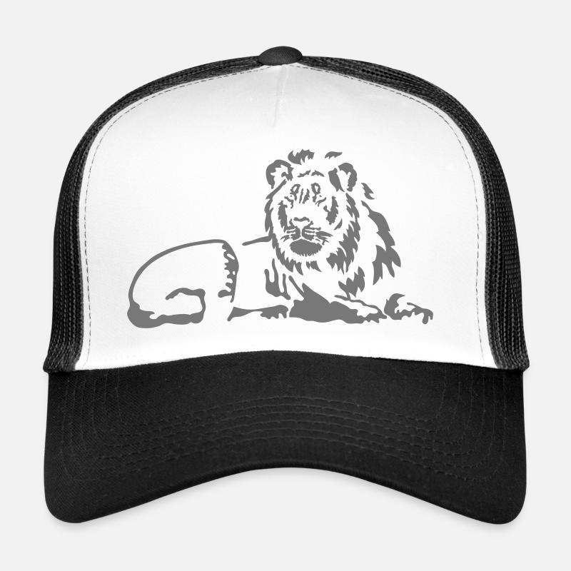 Lion - Trucker Cap - white/black