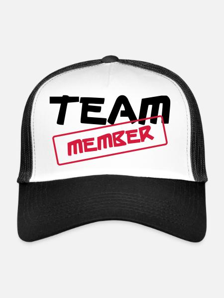 [ Team Member ] - Trucker Cap - white/black - Front
