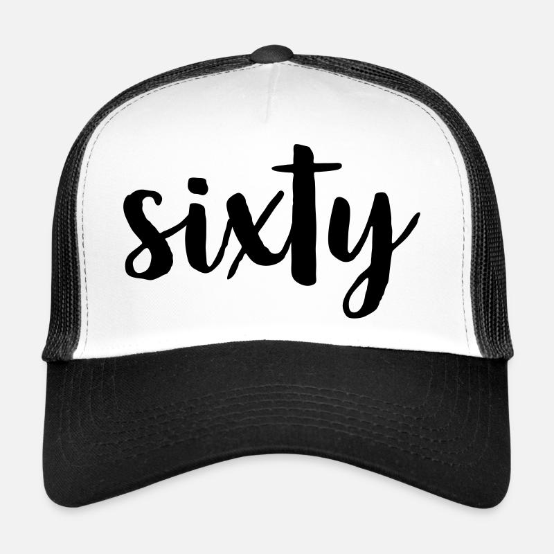 60 sixty 60th birthday gift number 60 number Trucker Cap