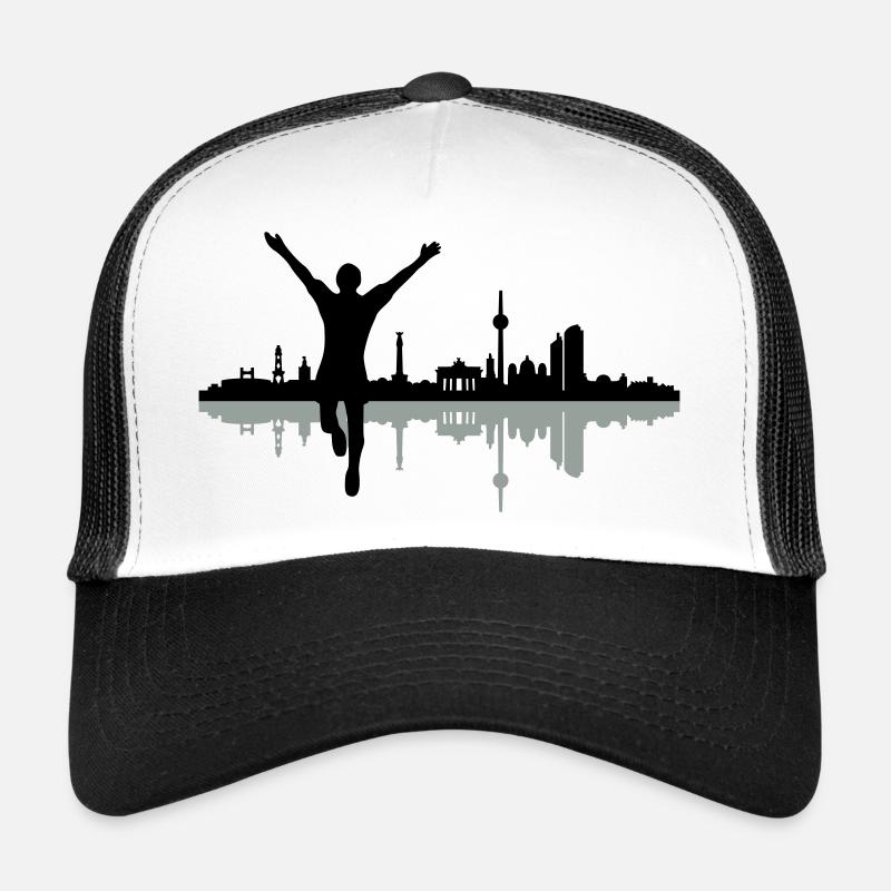 Berlin Jogger - Trucker Cap - Weiß/Schwarz