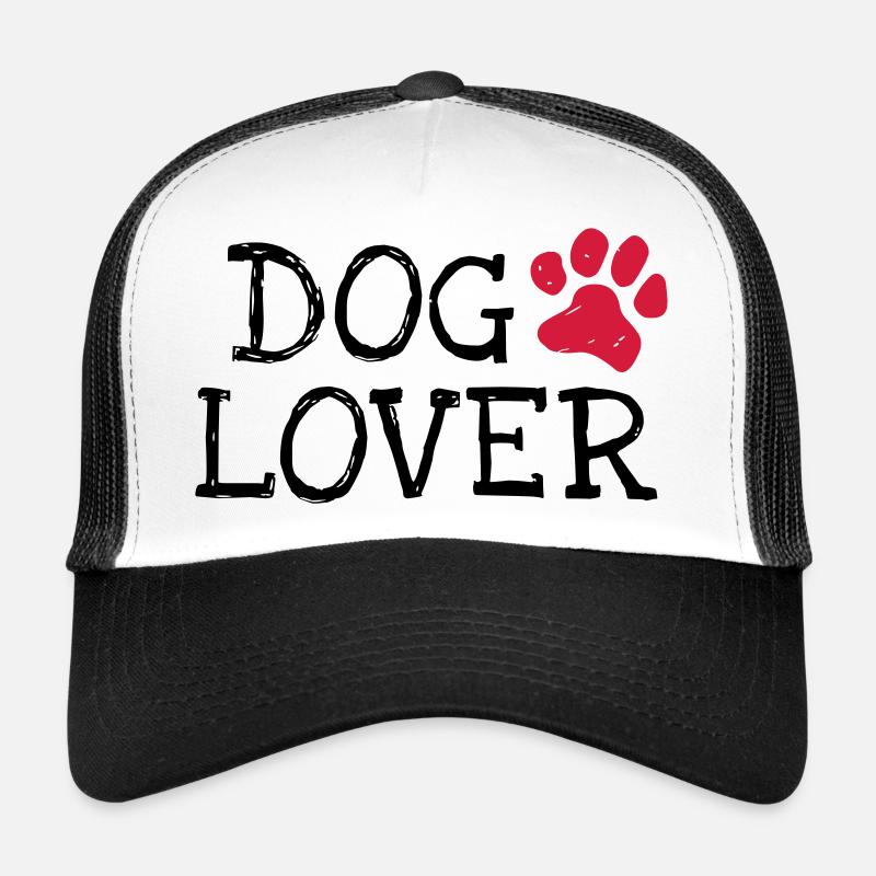 amoureux des chiens - Casquette trucker  - blanc/noir