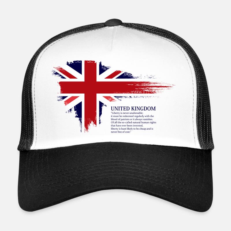 Brushstroke Union Jack Flag - Trucker Cap - white/black
