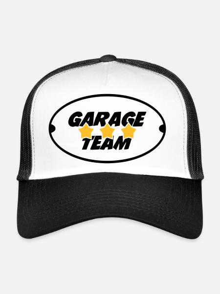 Garage Team - Casquette trucker  - blanc/noir - Devant