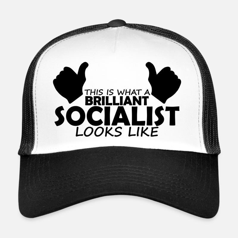 brilliant socialist - Trucker Cap - white/black