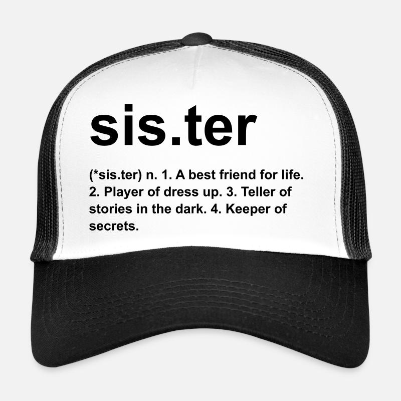 sister - Trucker Cap - Weiß/Schwarz