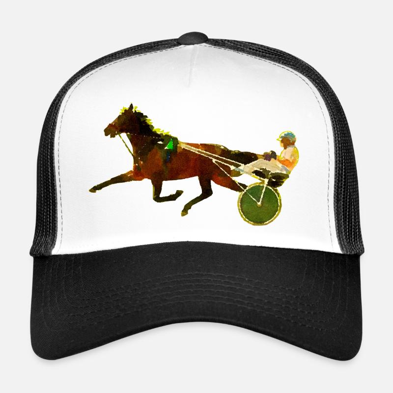 trotteur - Casquette trucker  - blanc/noir