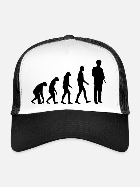 Policier / Police / Justice / Crime - Casquette trucker  - blanc/noir - Devant