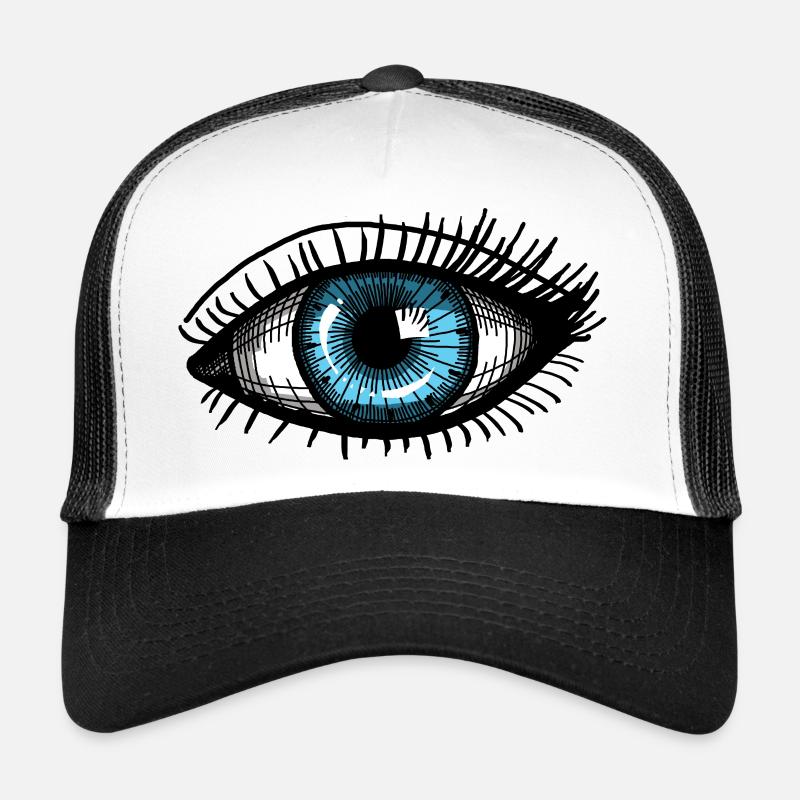 blue eye Trucker Cap