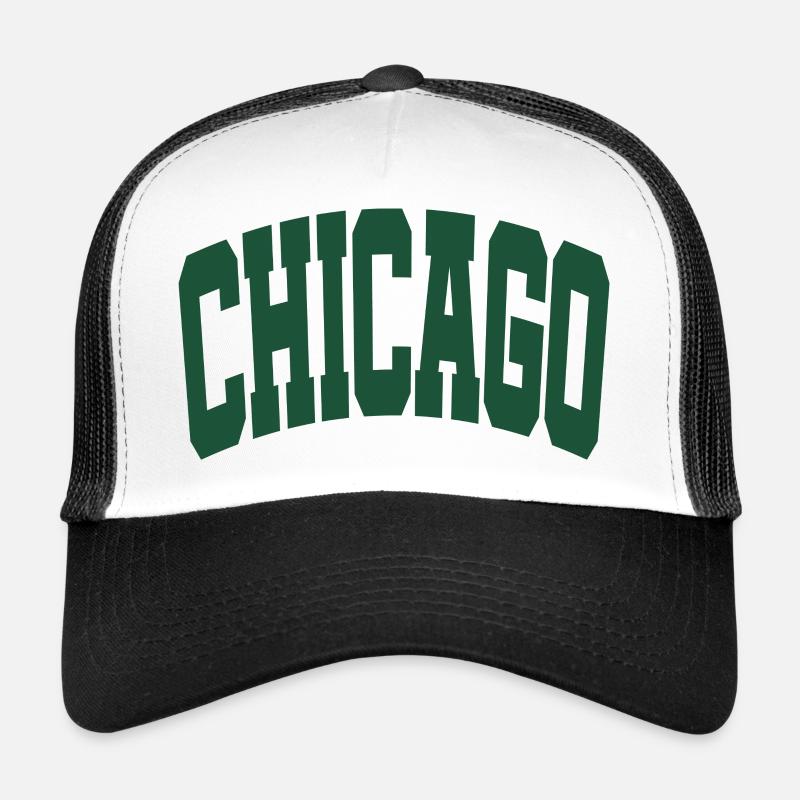 Chicago Inscription vert Casquette trucker 