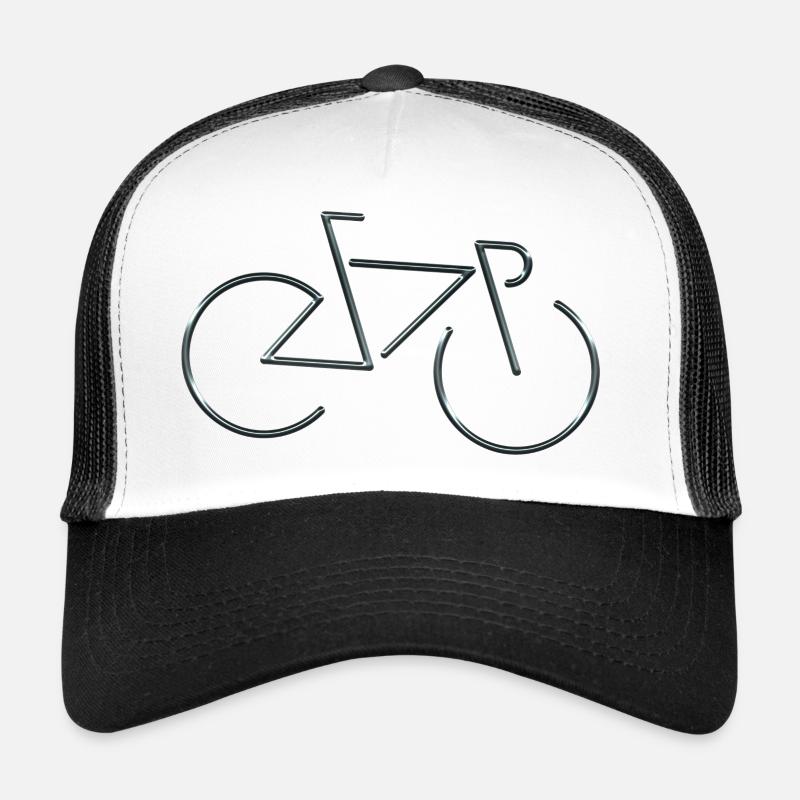 Cyclisme - Casquette trucker  - blanc/noir