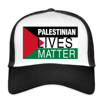 Cadeau amusant Palestinien Lives Matter - Casquette trucker  - blanc/noir - Devant