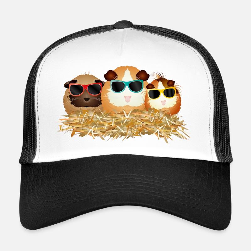 groupe de cochons d’Inde cool avec lunettes de soleil Casquette trucker 
