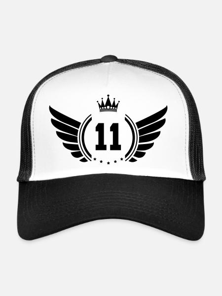 Armoiries 11 - Casquette trucker  - blanc/noir - Devant