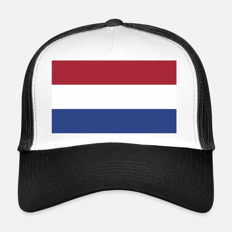 Netherlands Flag - Trucker Cap - white/black